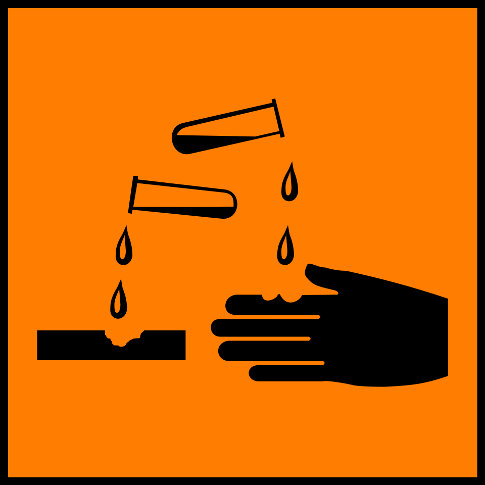 Warning Acidic Hazard - Outdated